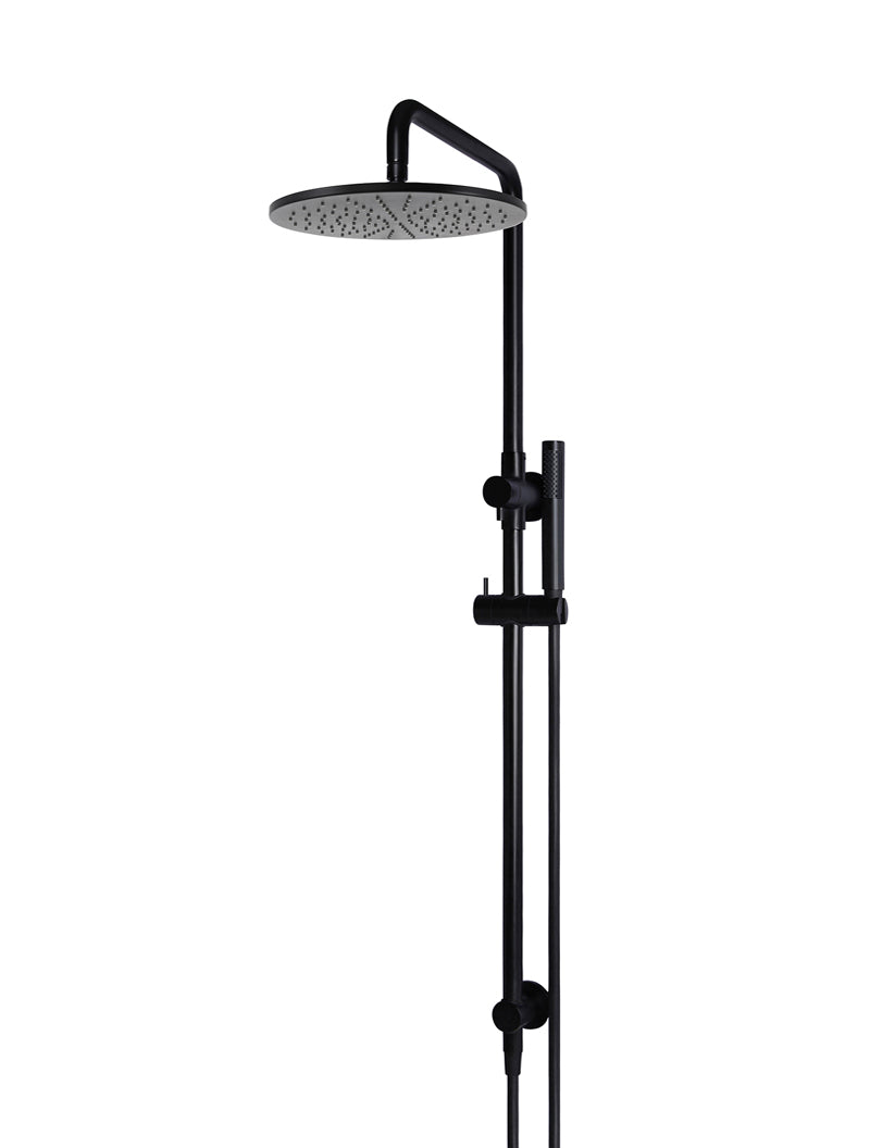 Meir Matte Black 200mm Single Function Shower