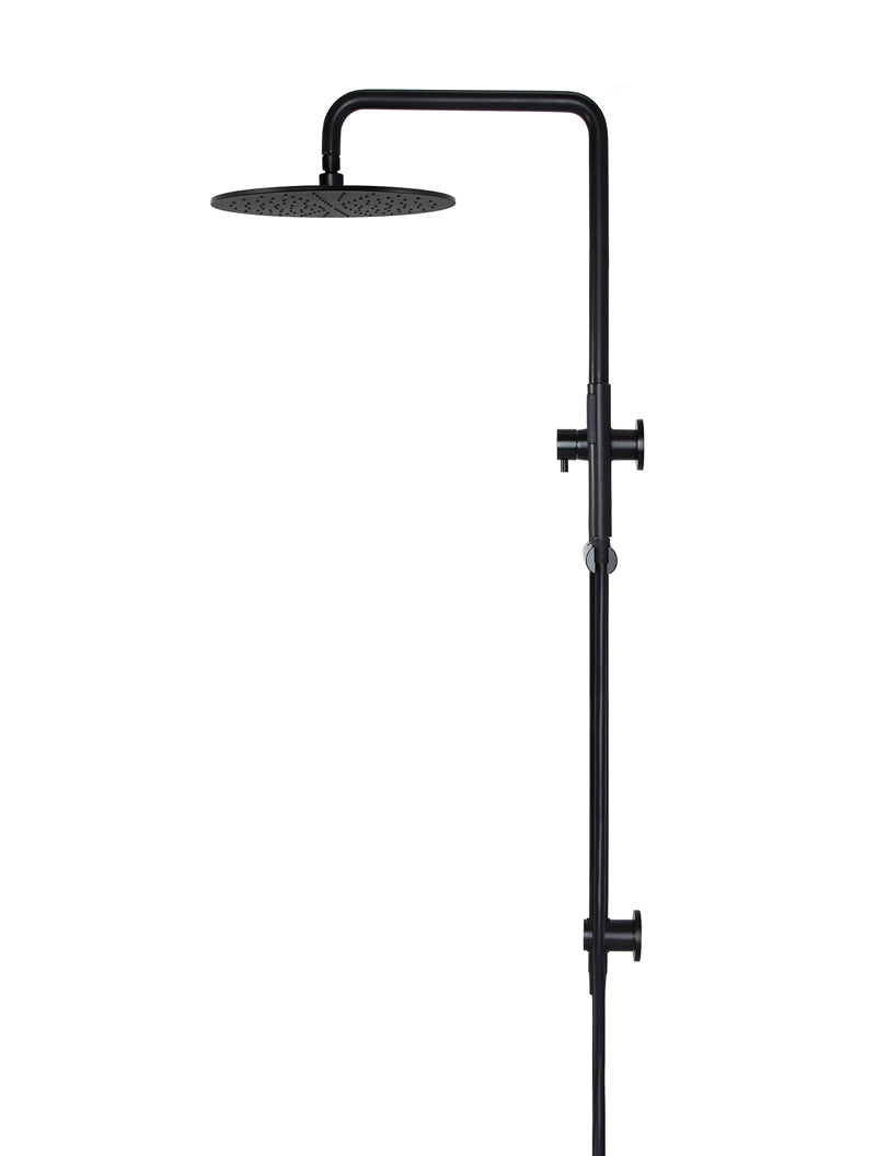 Meir Matte Black 200mm Single Function Shower