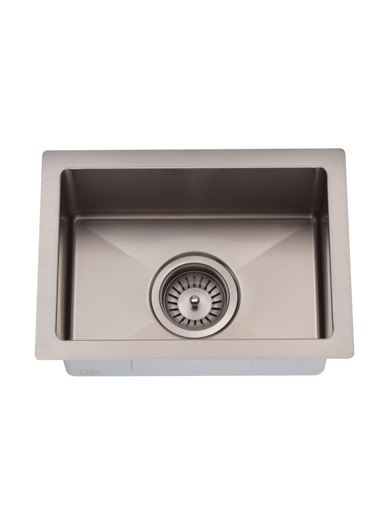 Lavello Bar Sink - Single Bowl 382 x 272 - PVD Brushed Nickel