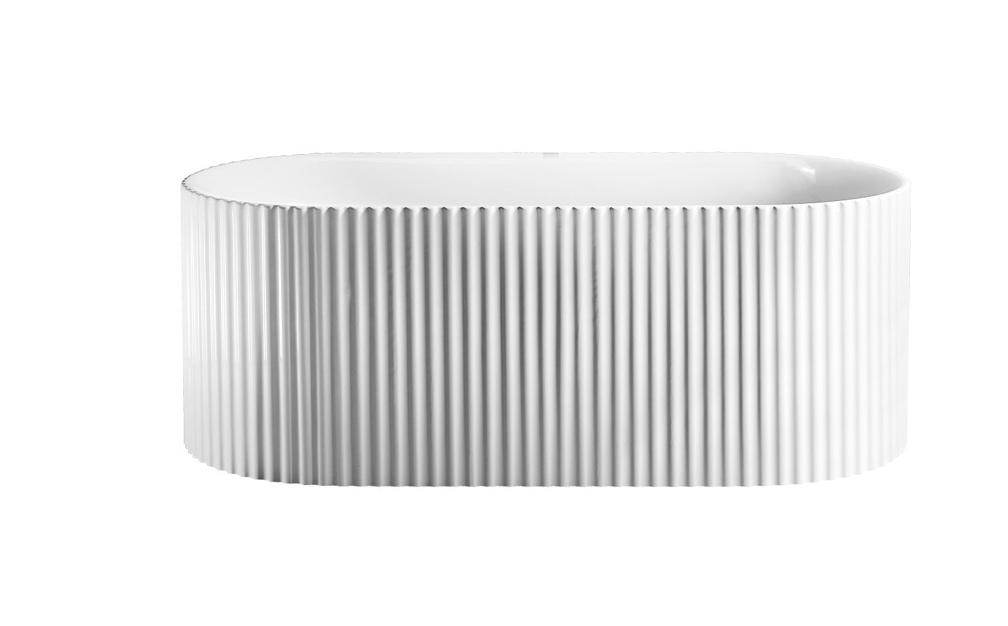 Piaza Acrylic Fluted White Bathtub