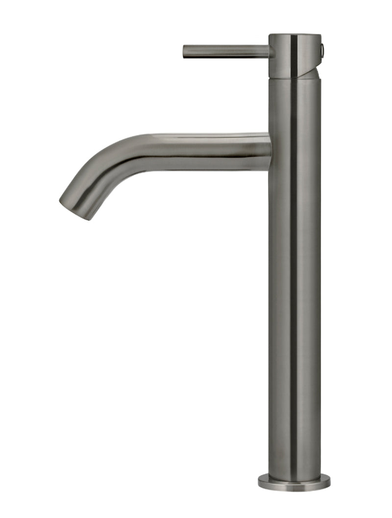 Piccola Tall Basin Mixer Tap with 130mm Spout - Shadow