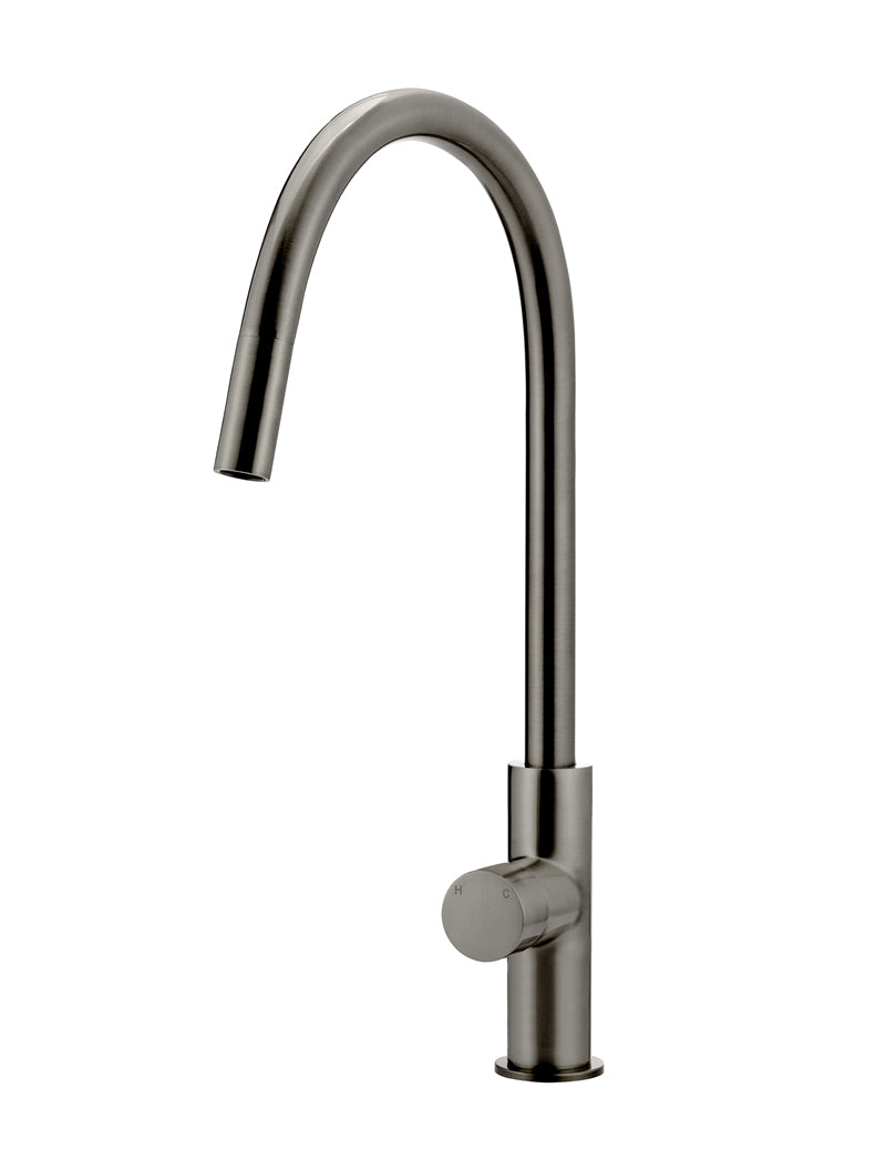 Round Pinless Piccola Pull Out Kitchen Mixer Tap - Shadow