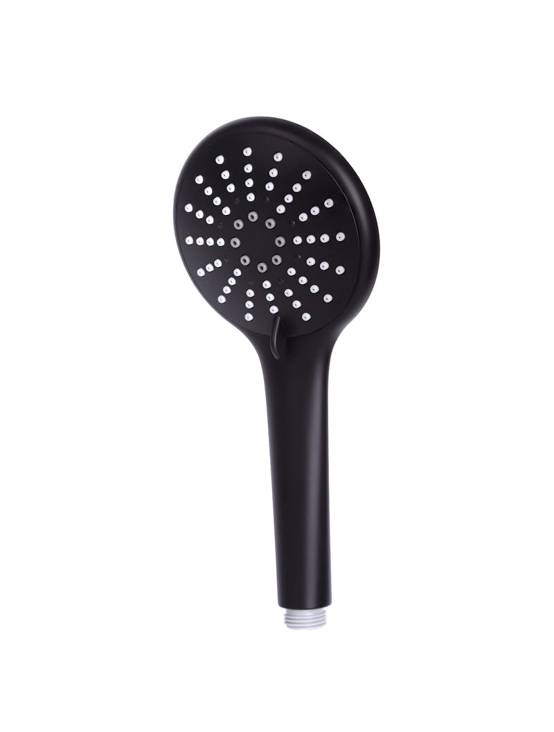Round Hand Shower Three-Function - Matte Black