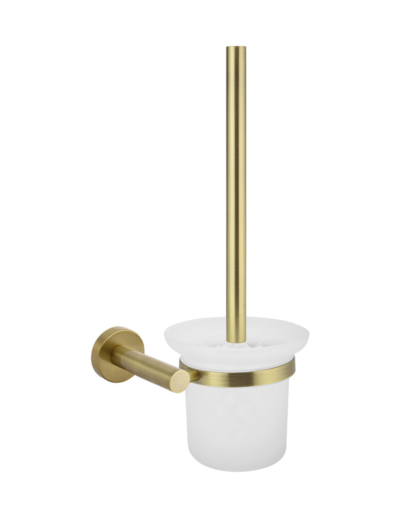 Round Toilet Brush & Holder - PVD Tiger Bronze