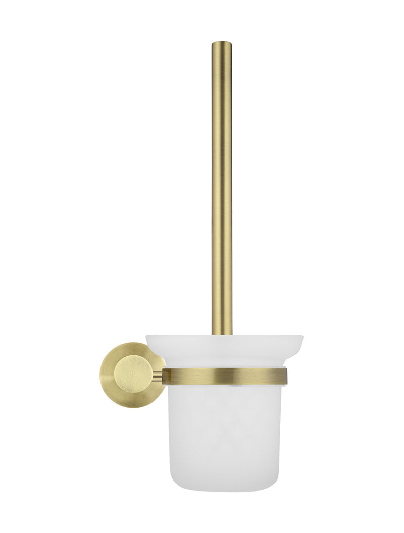 Round Toilet Brush & Holder - PVD Tiger Bronze