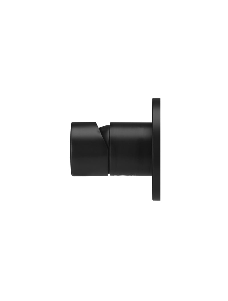 Round Pinless Wall Mixer - Matte Black