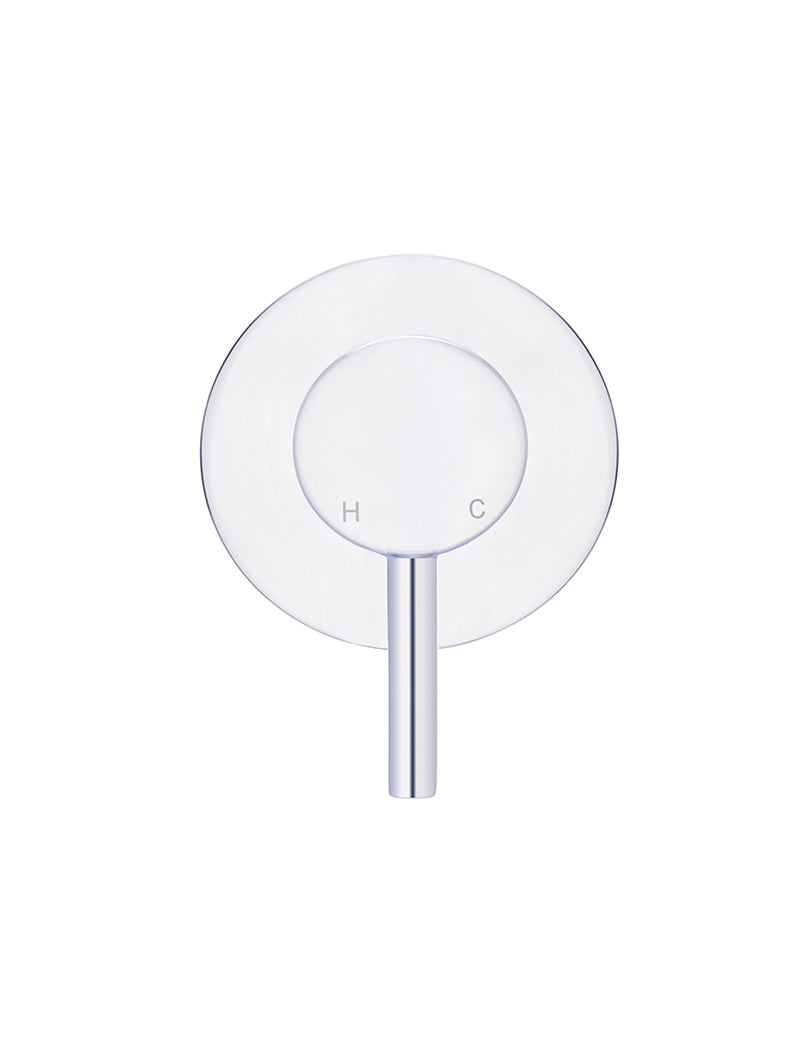 Round Wall Mixer short pin-lever - Polished Chrome