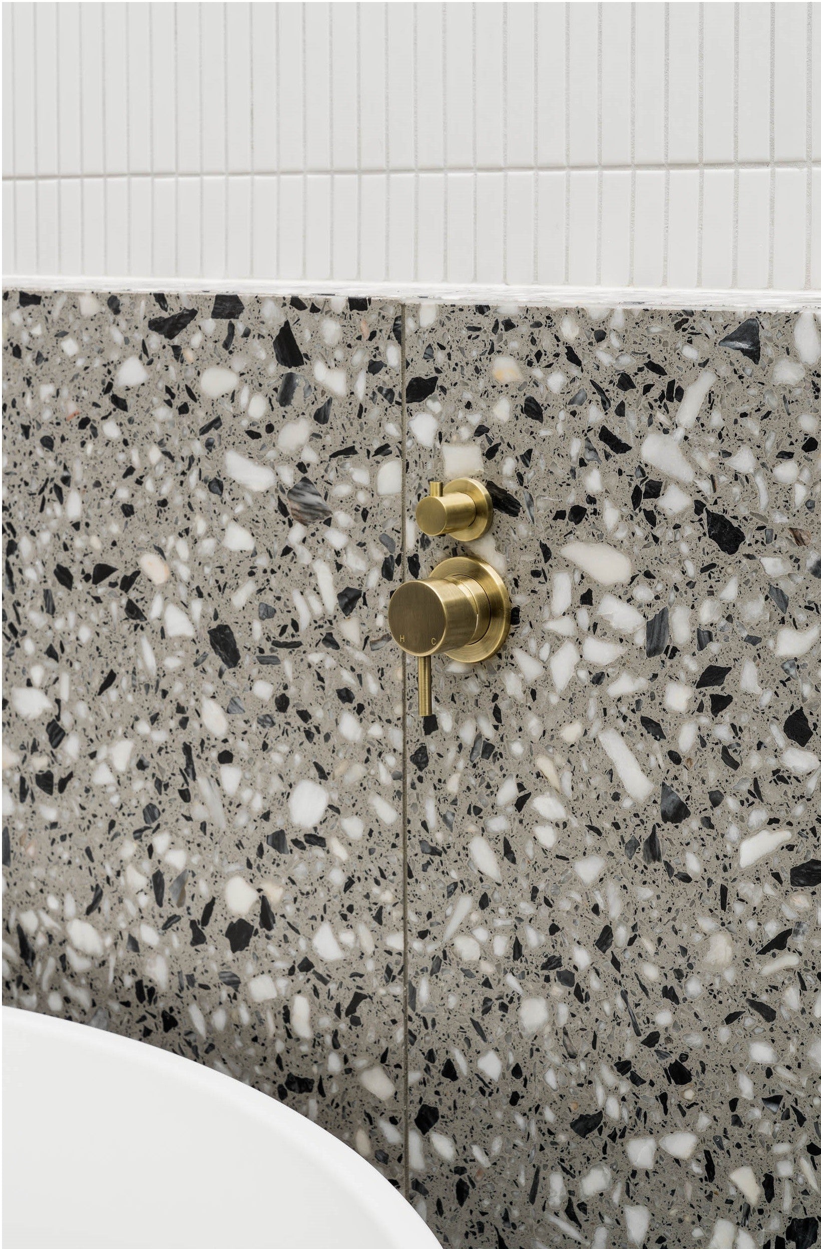 Round Diverter Mixer - PVD Tiger Bronze