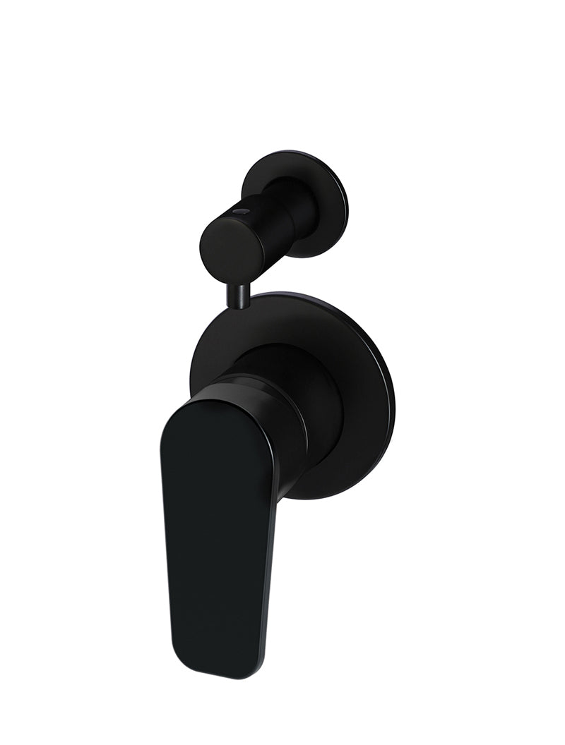 Round Paddle Diverter Mixer - Matte Black