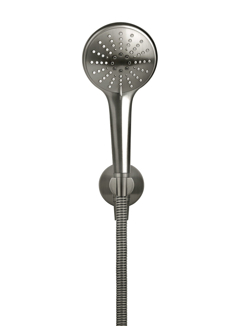 Round Three Function Hand Shower on Fixed Bracket - Shadow
