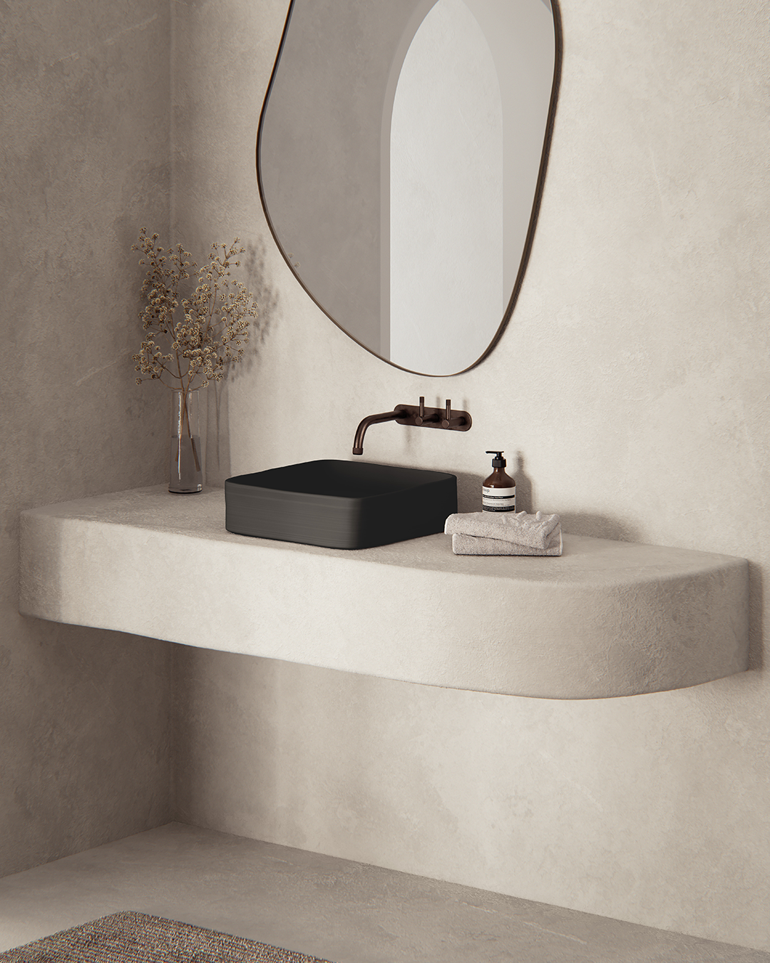 Cast basin - Charcoal