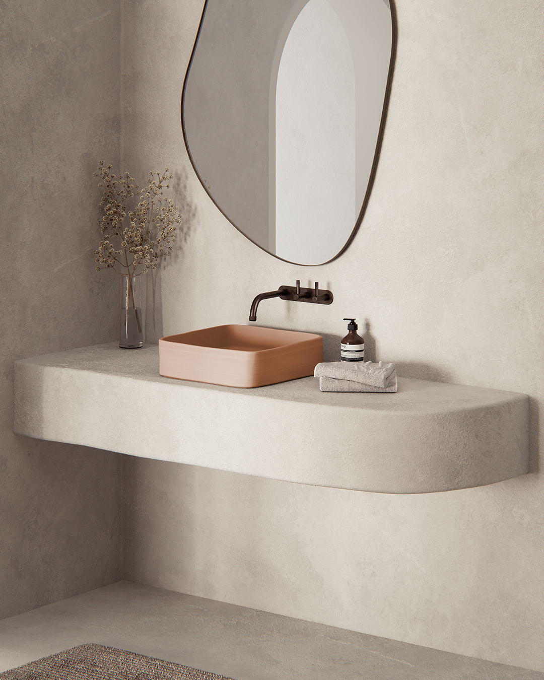 Cast basin - Pastel Peach