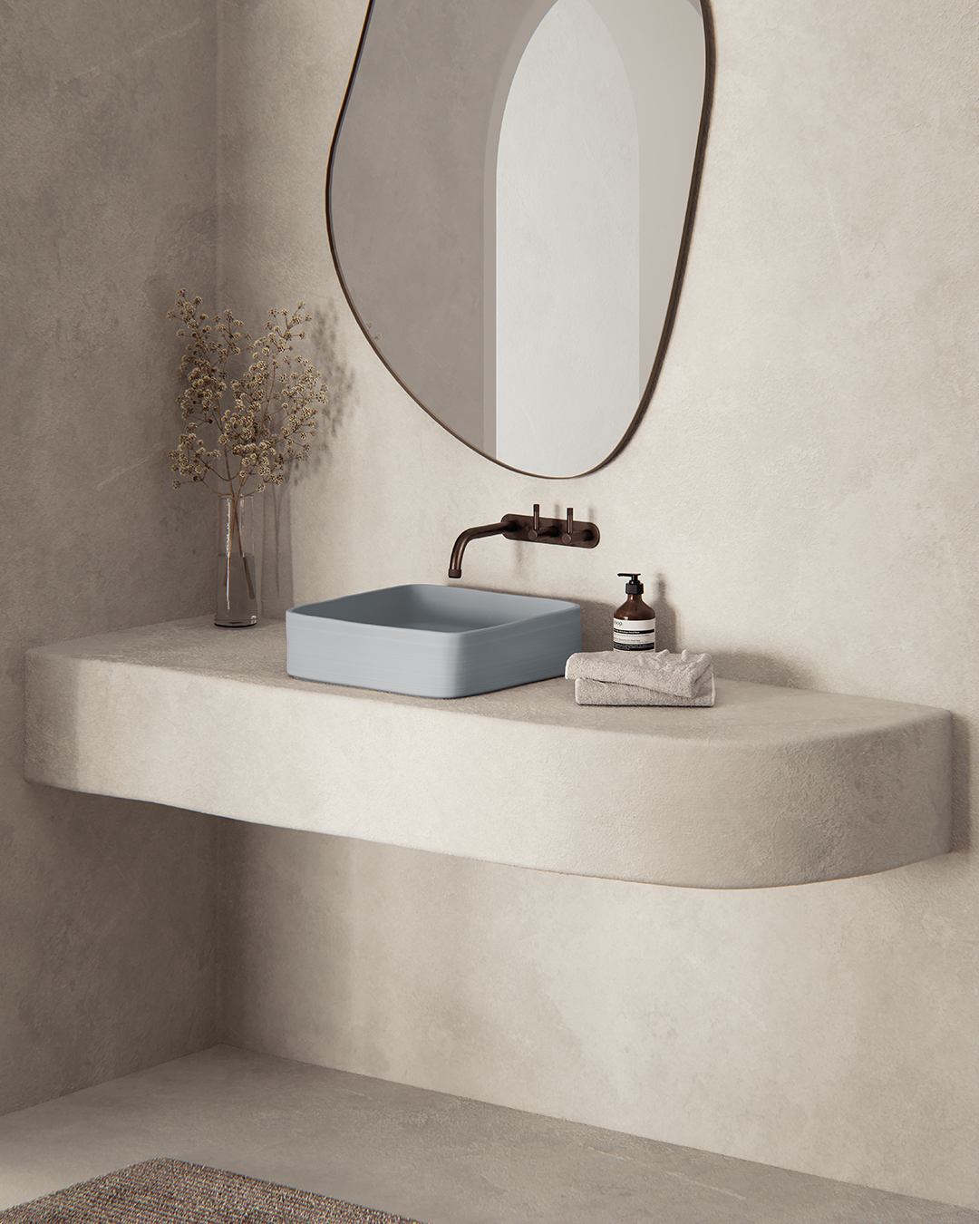 Cast basin - Powder Blue