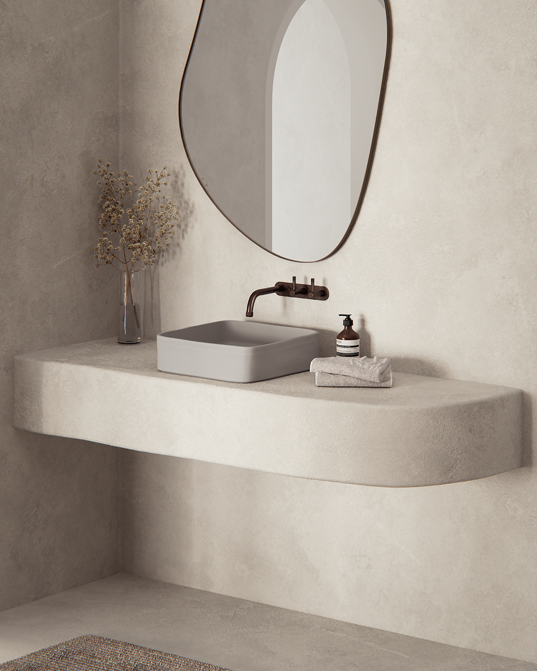 Cast basin - Sky Grey