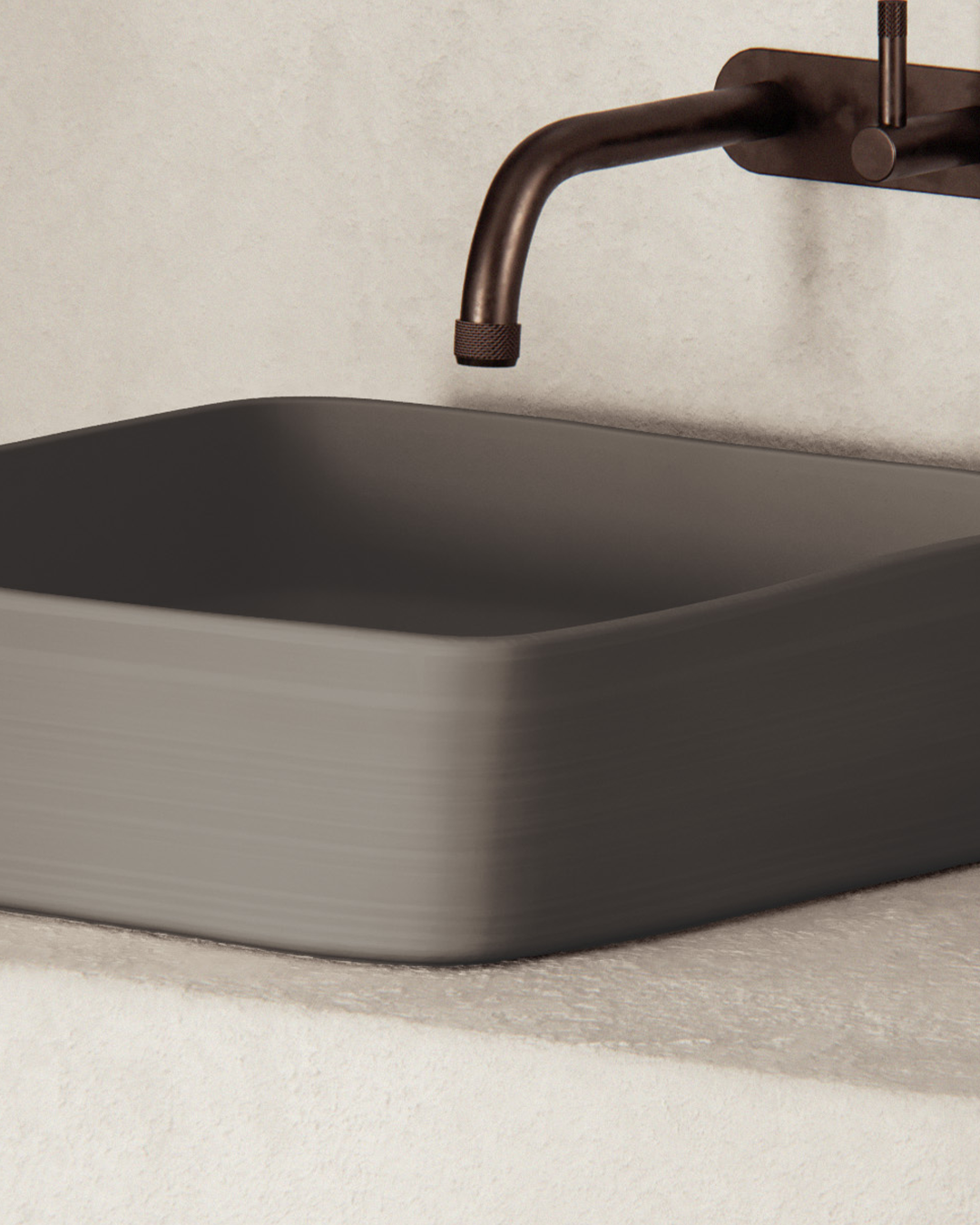 Cast basin - Mid Tone Grey