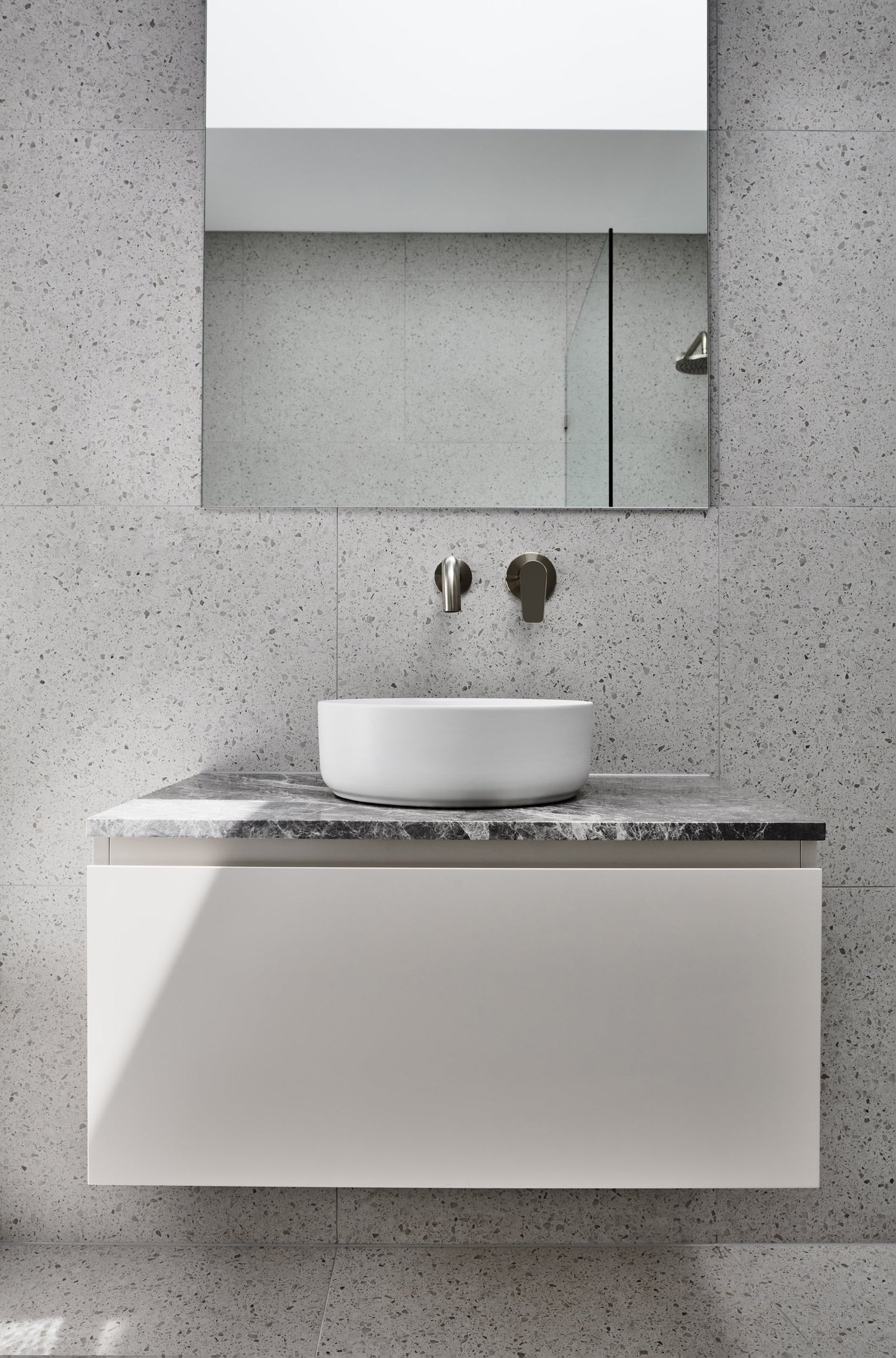 Round Wall Mixer Paddle Handle Trim Kit (In-wall Body Not Included) - PVD Brushed Nickel