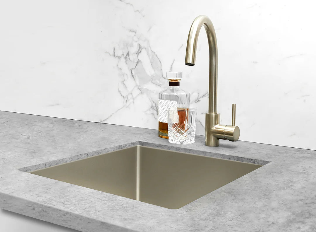 Meir Round Gooseneck Kitchen Mixer Tap