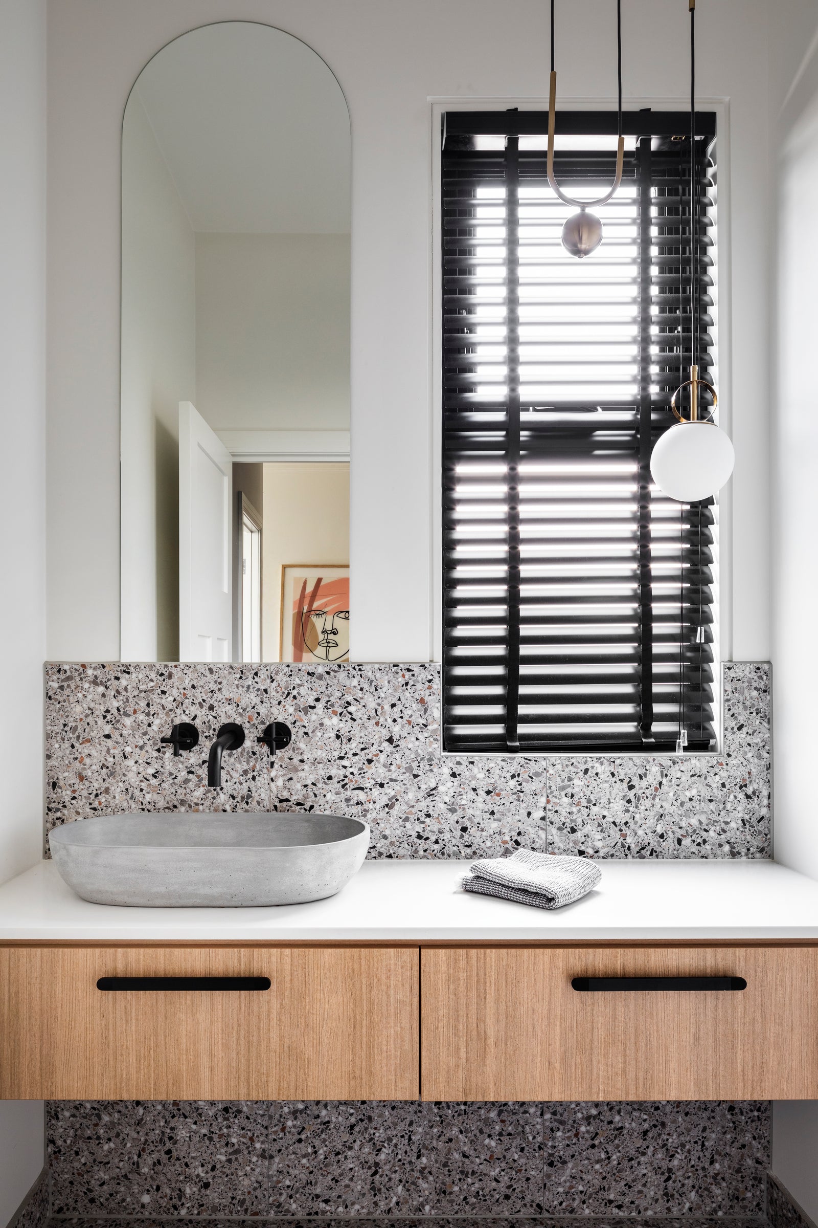 Round Combination Shower Rail, 300mm Rose, Single Function Hand Shower - PVD Brushed Nickel