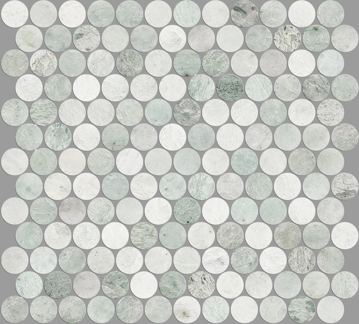 Ming Green Penny Mosaic