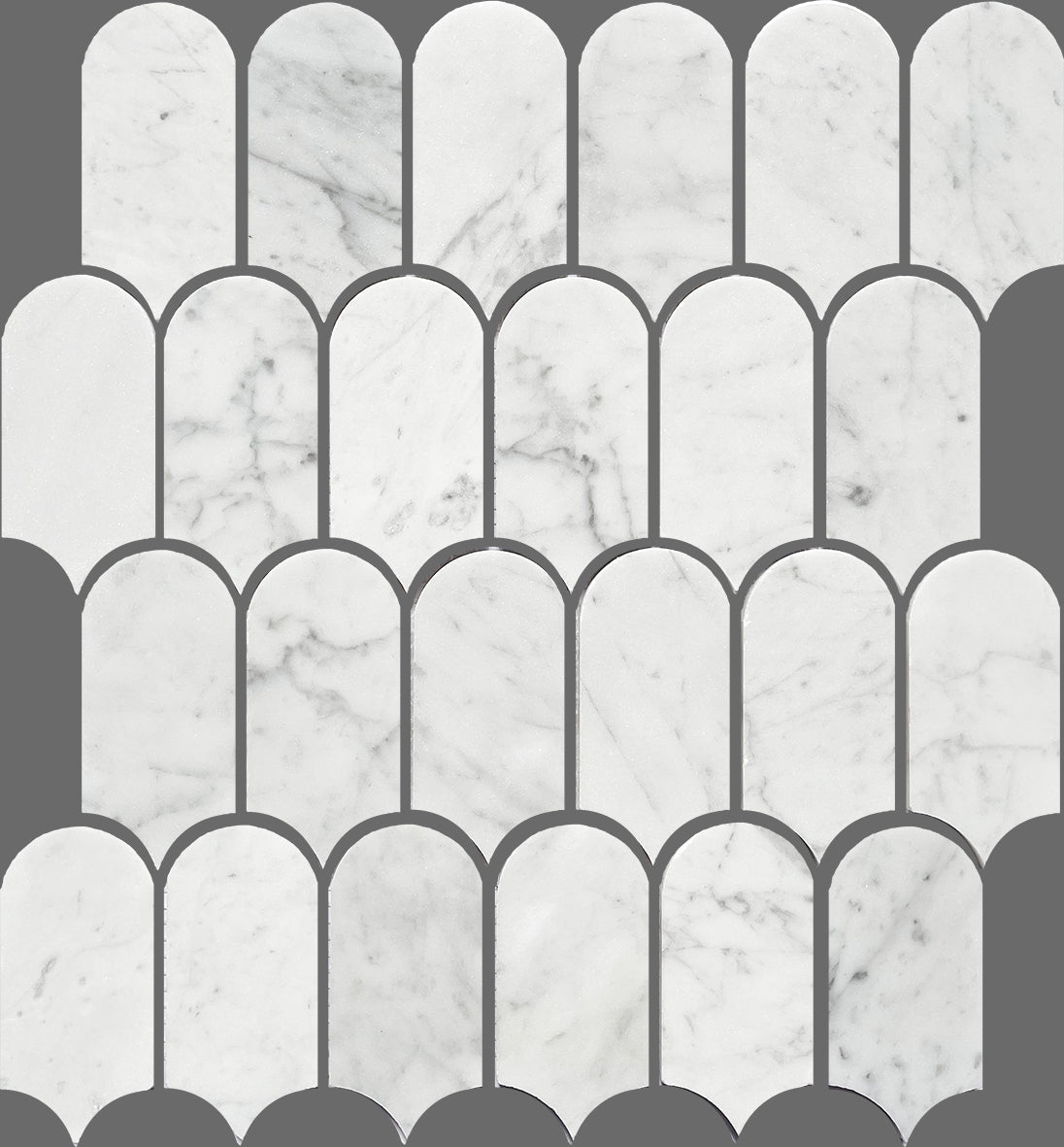 Carrara White Feather Mosaic