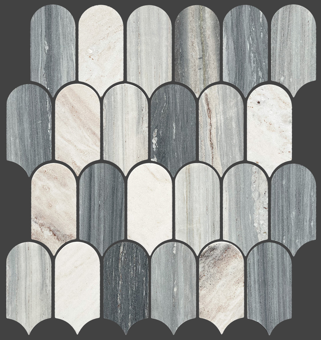 Blue Sandstone Feather Mosaic