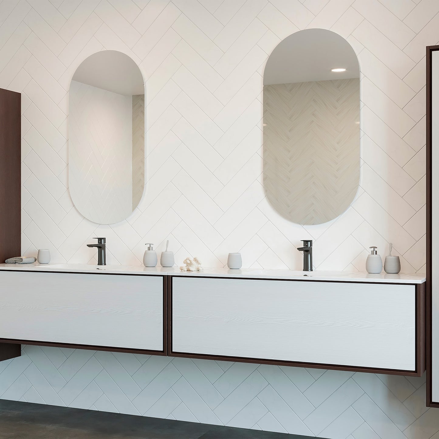 Duke Polished Edge Pill Mirror 500x1000mm Glue-to-Wall