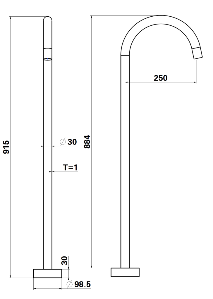 LVB Mica Freestanding Bath Spout