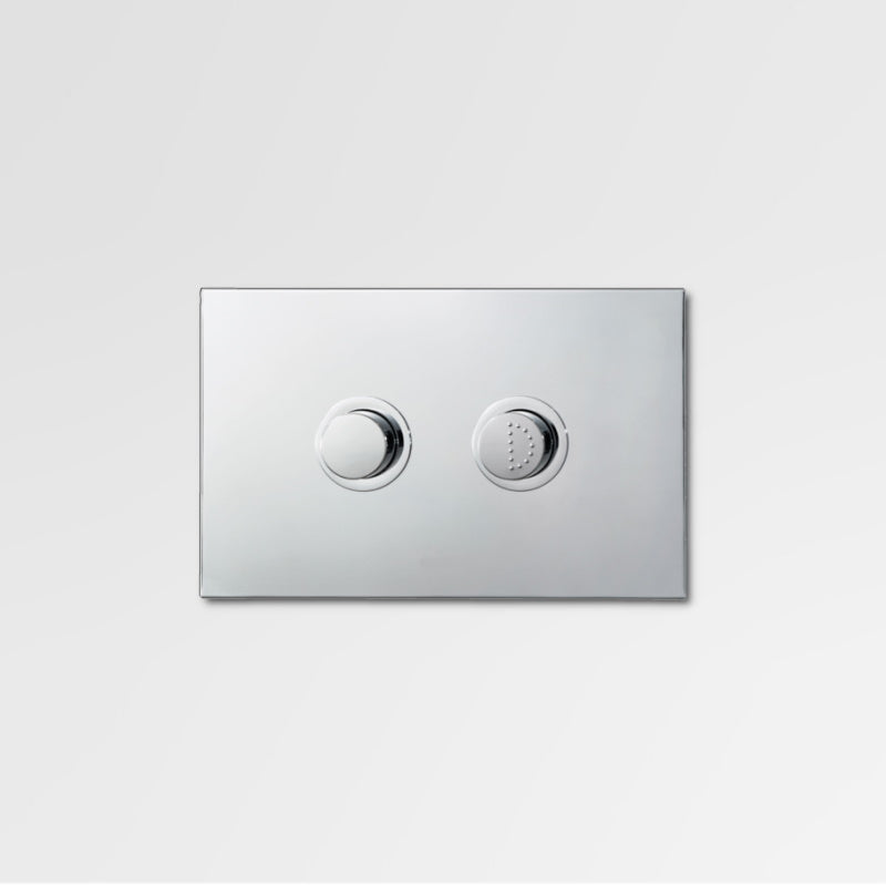 HESTON Pneumatic Dual Flush Plate Polished Stainless Steel