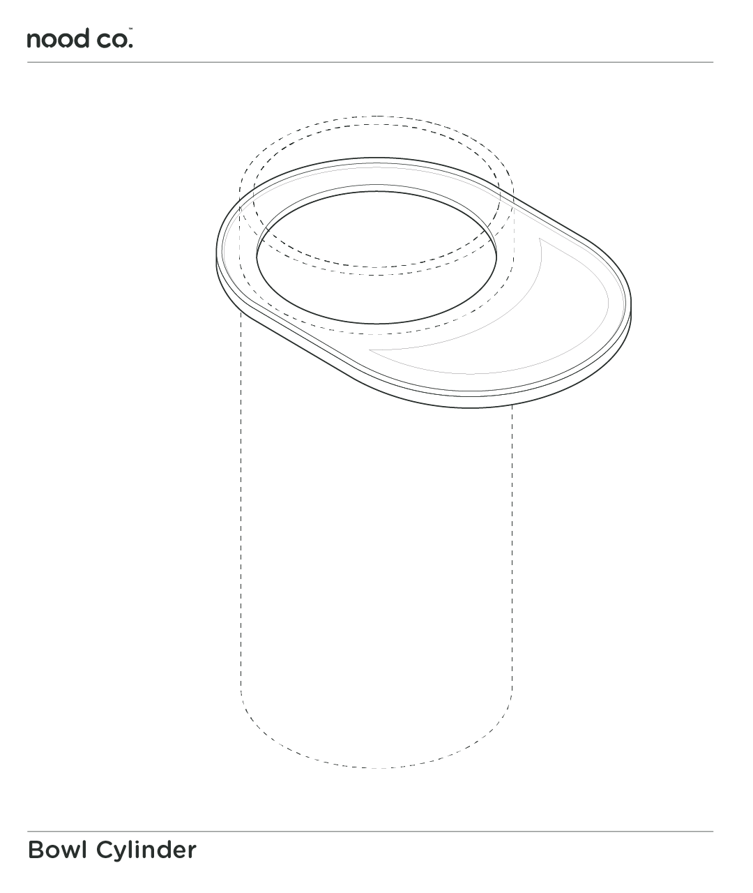 Cylinder - bowl basin - Custard