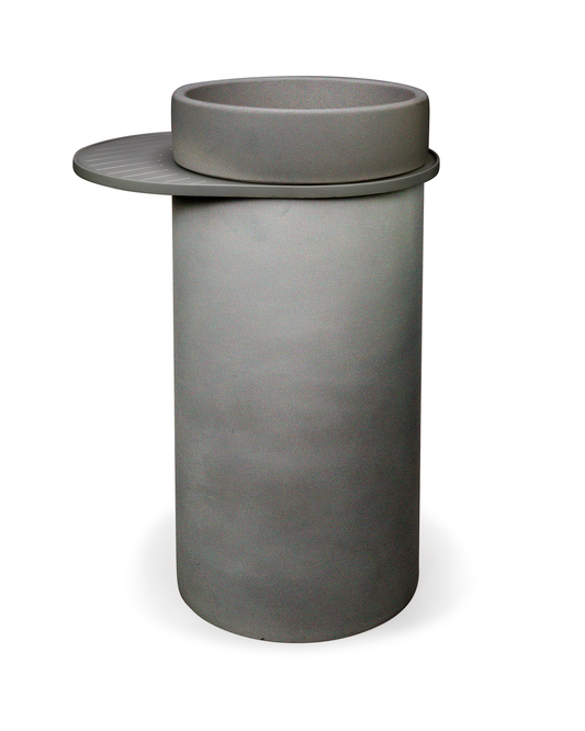 Cylinder - bowl basin - Mid Tone Grey