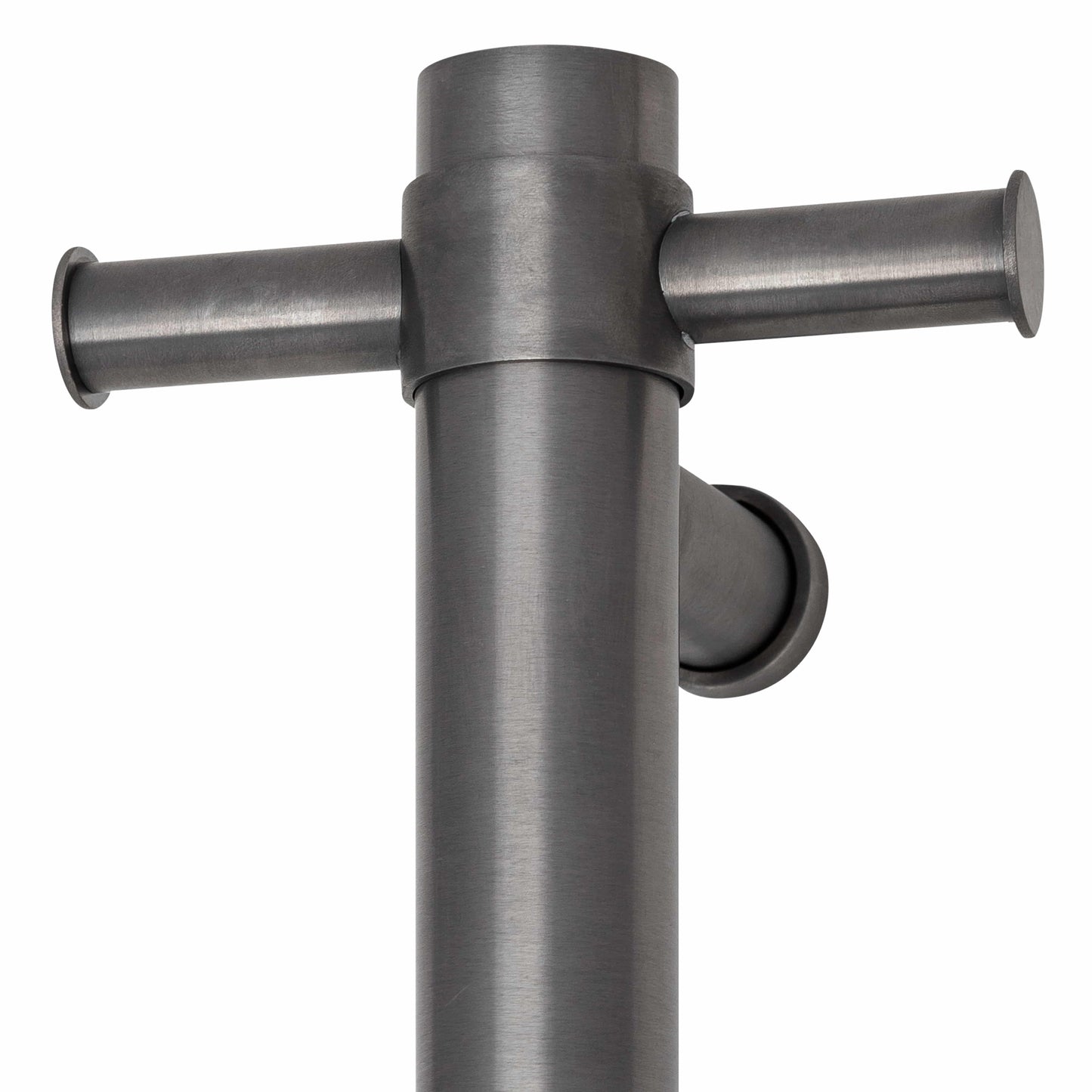 Thermorail Straight/Round 12Volt Vertical Bar 900x142x100mm 22Watts With Optional Hook - Brushed Gun Metal