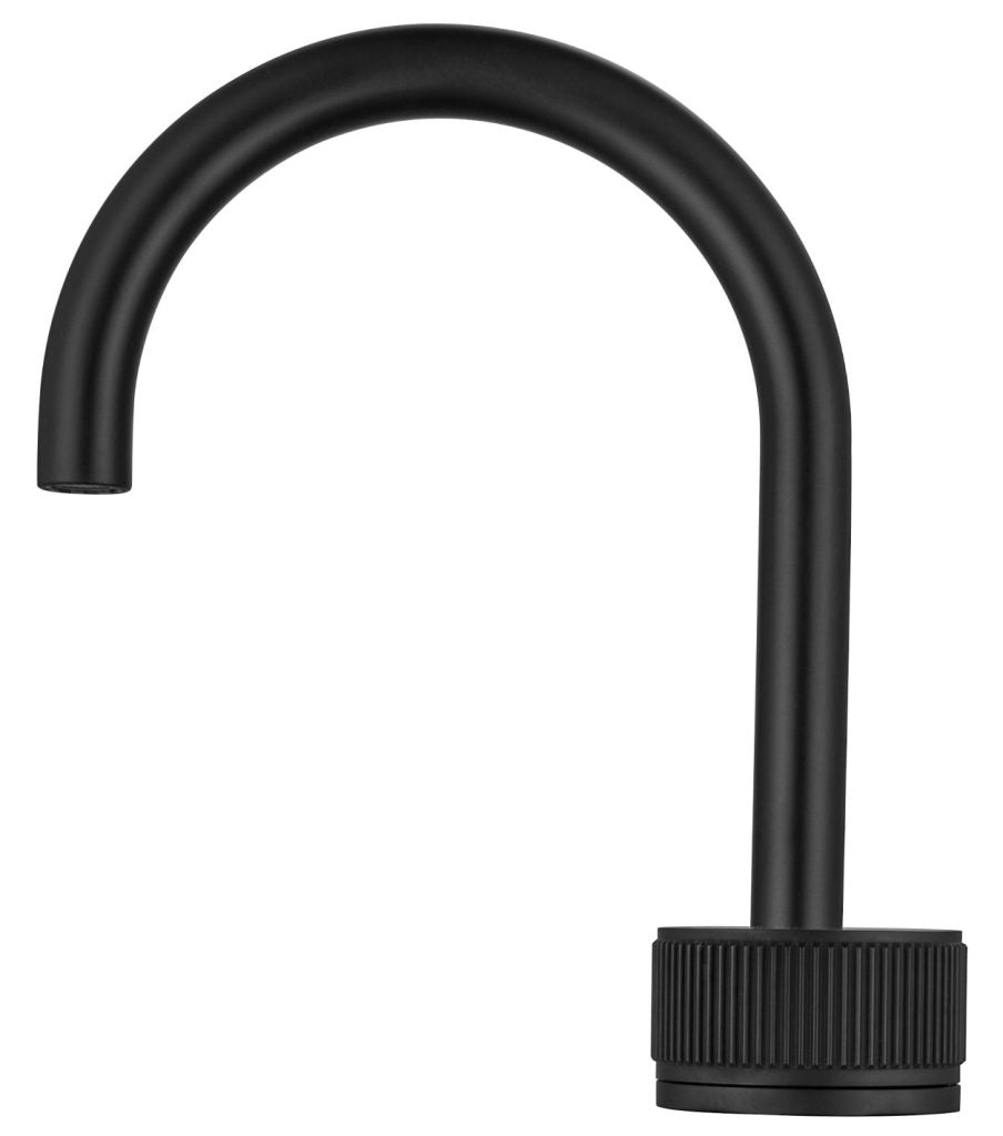 Mica Fluted Gooseneck Hob Basin Mixer Set