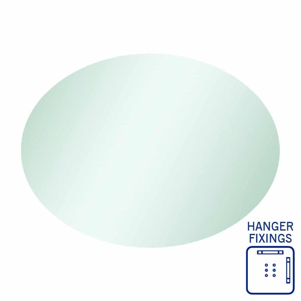 Cody Polished Edge Oval Mirror - 600X800Mm With Hangers