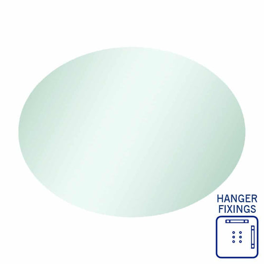 Cody Polished Edge Oval Mirror - 600X800Mm With Hangers