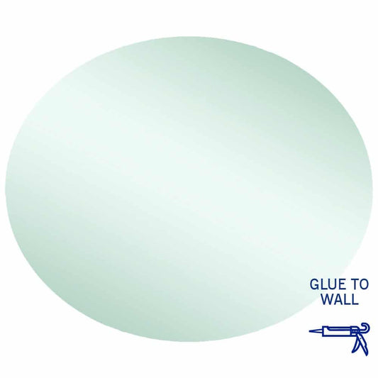 Cody Polished Edge Oval Mirror - 900X750Mm Glue-To-Wall