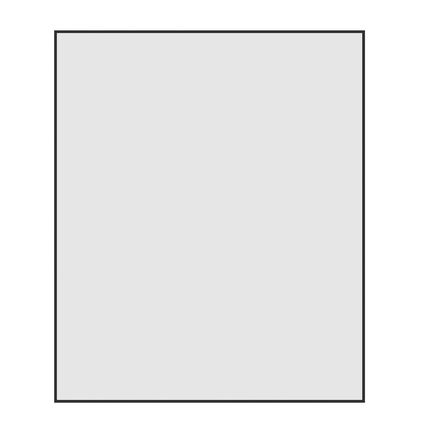 Carson Rectangle Black Framed Mirror - 900x750mm - Includes Mirror Demister