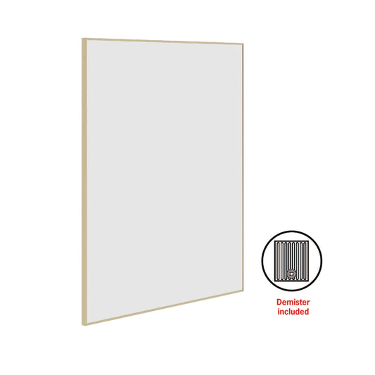Carson Rectangle Gold Framed Mirror - 900X750Mm - Includes Mirror Demister