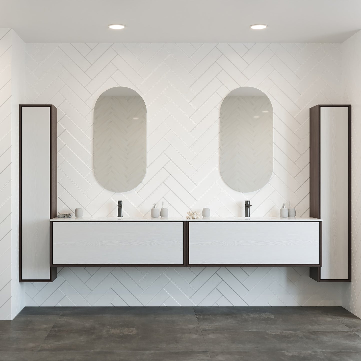 Duke Polished Edge Pill Mirror 500x1000mm Glue-to-Wall