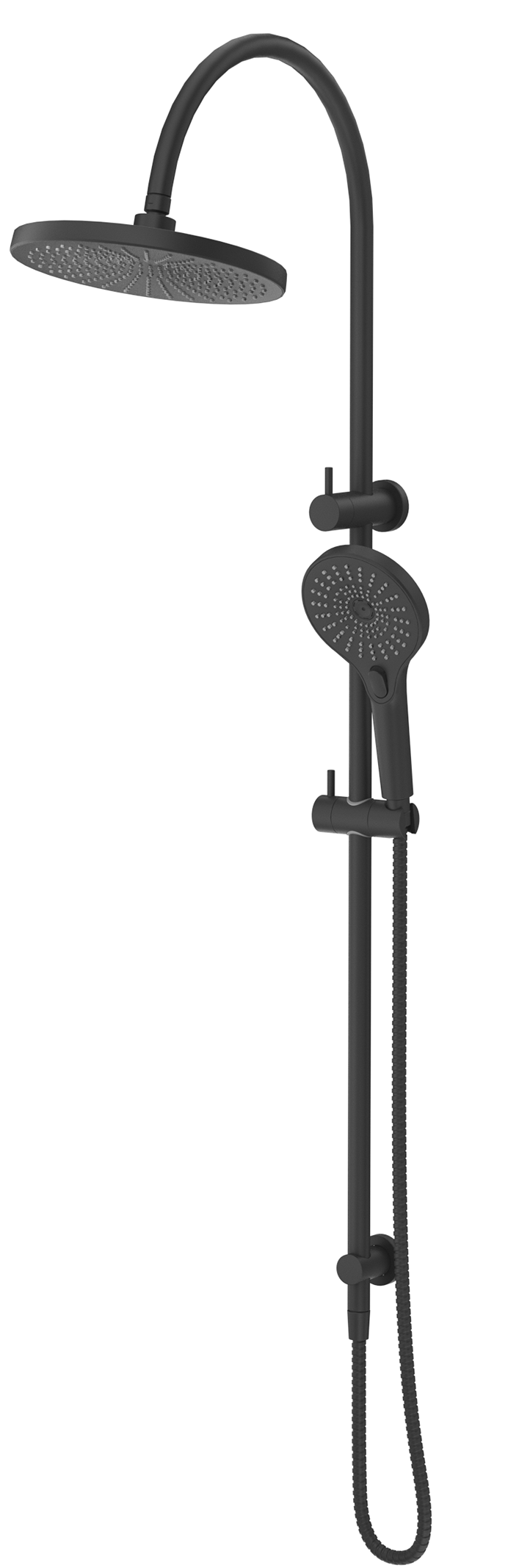 Mica Gooseneck Dual Shower Rail