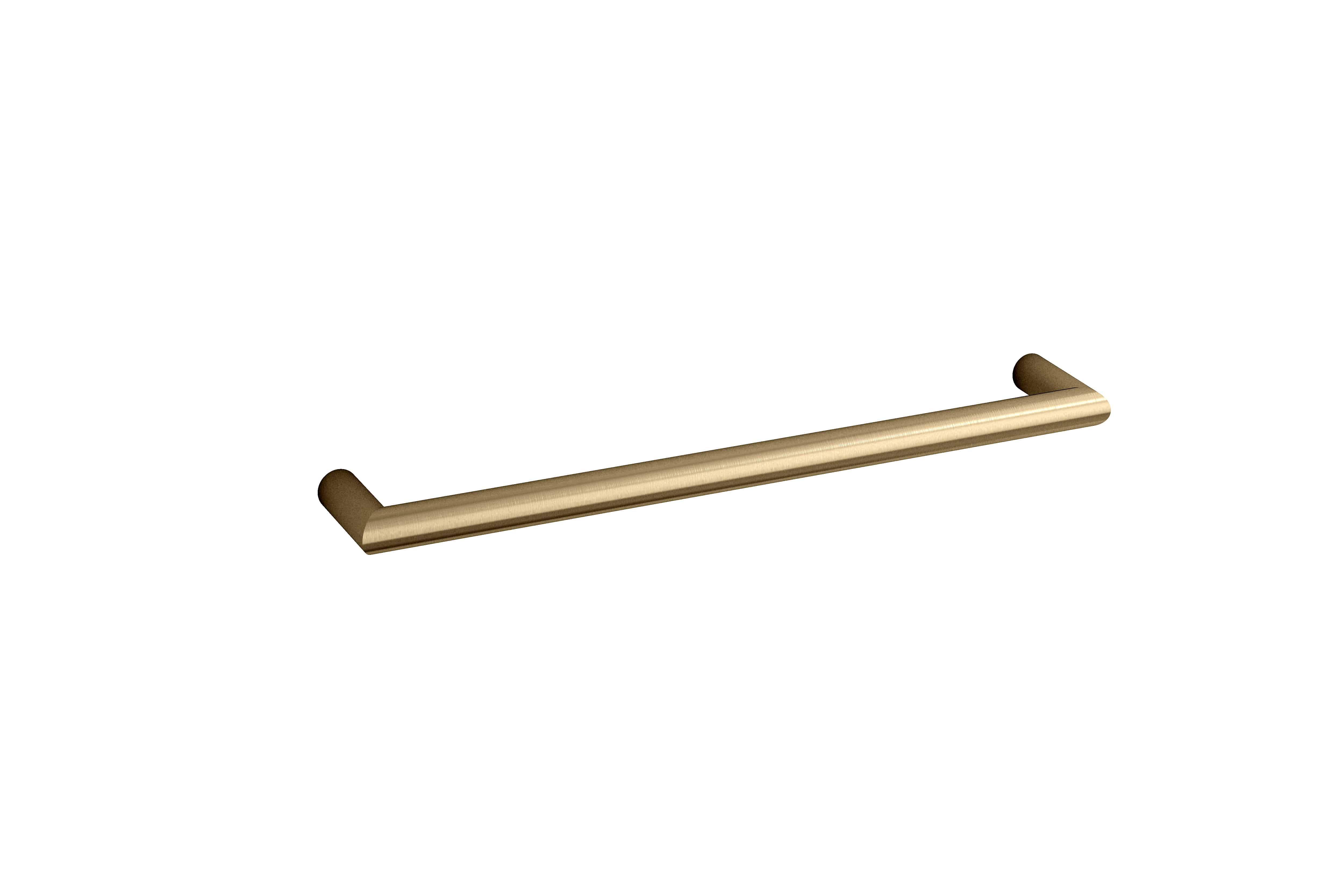 Thermorail Round Single Rail 632X32X100Mm 18Watts - Brushed Brass - Includes Transformer