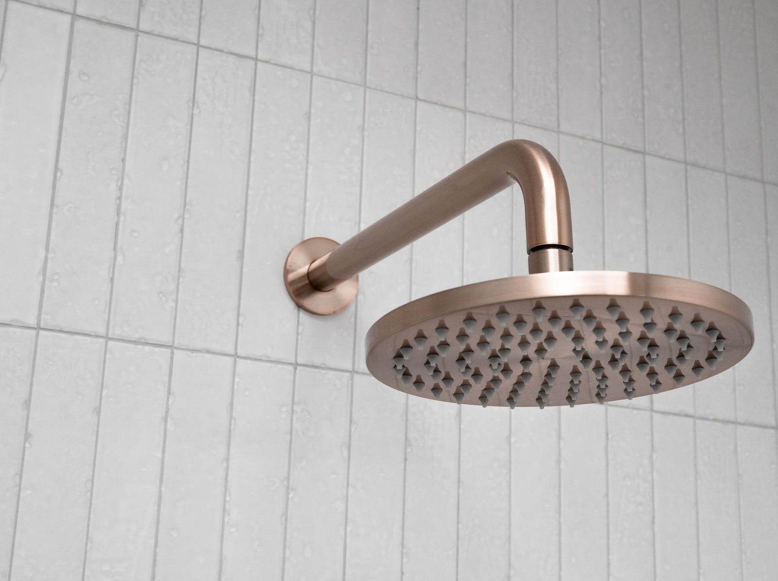 Round Shower Rose 200mm - Champagne