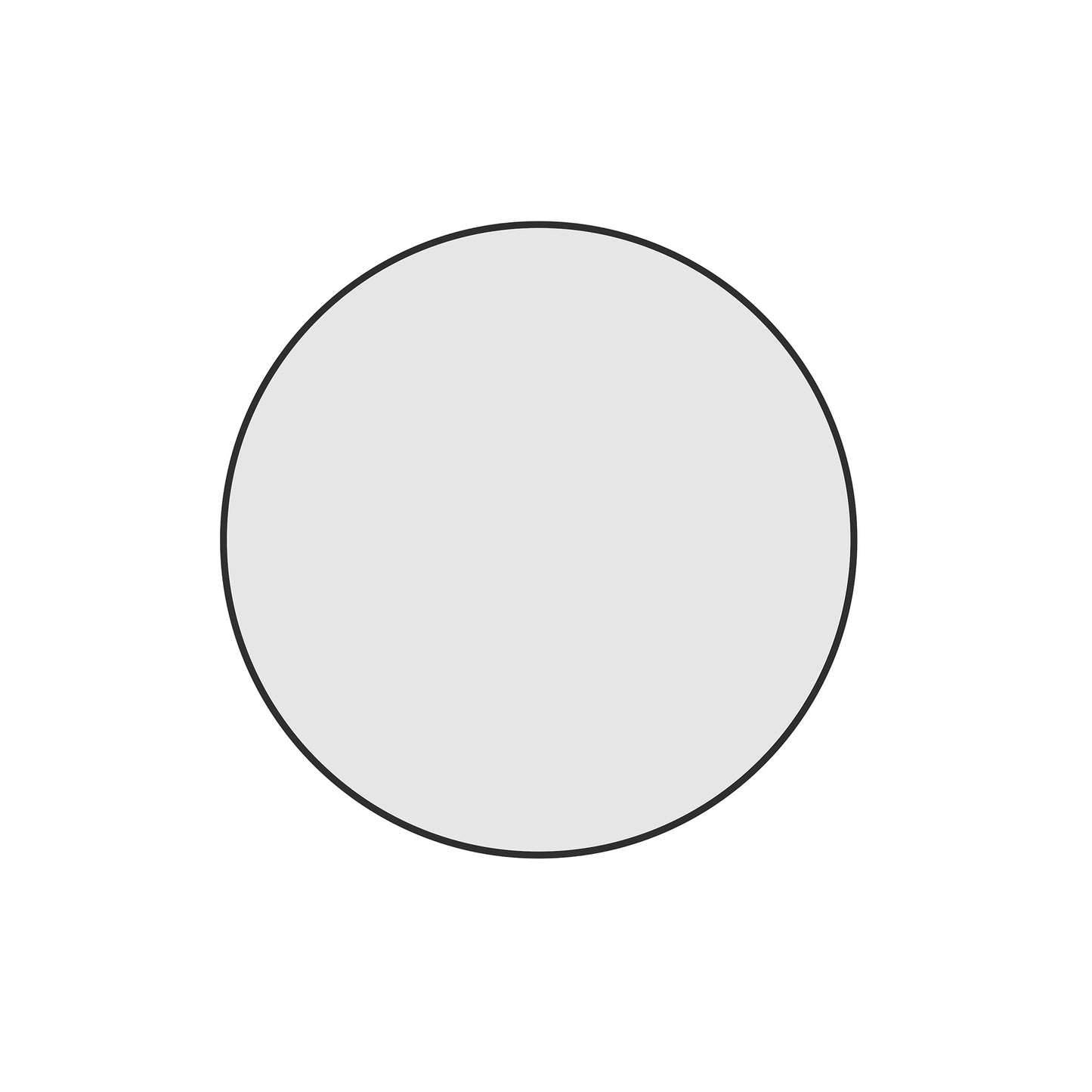 Georgia Round Black Framed Mirror - 600mmØ