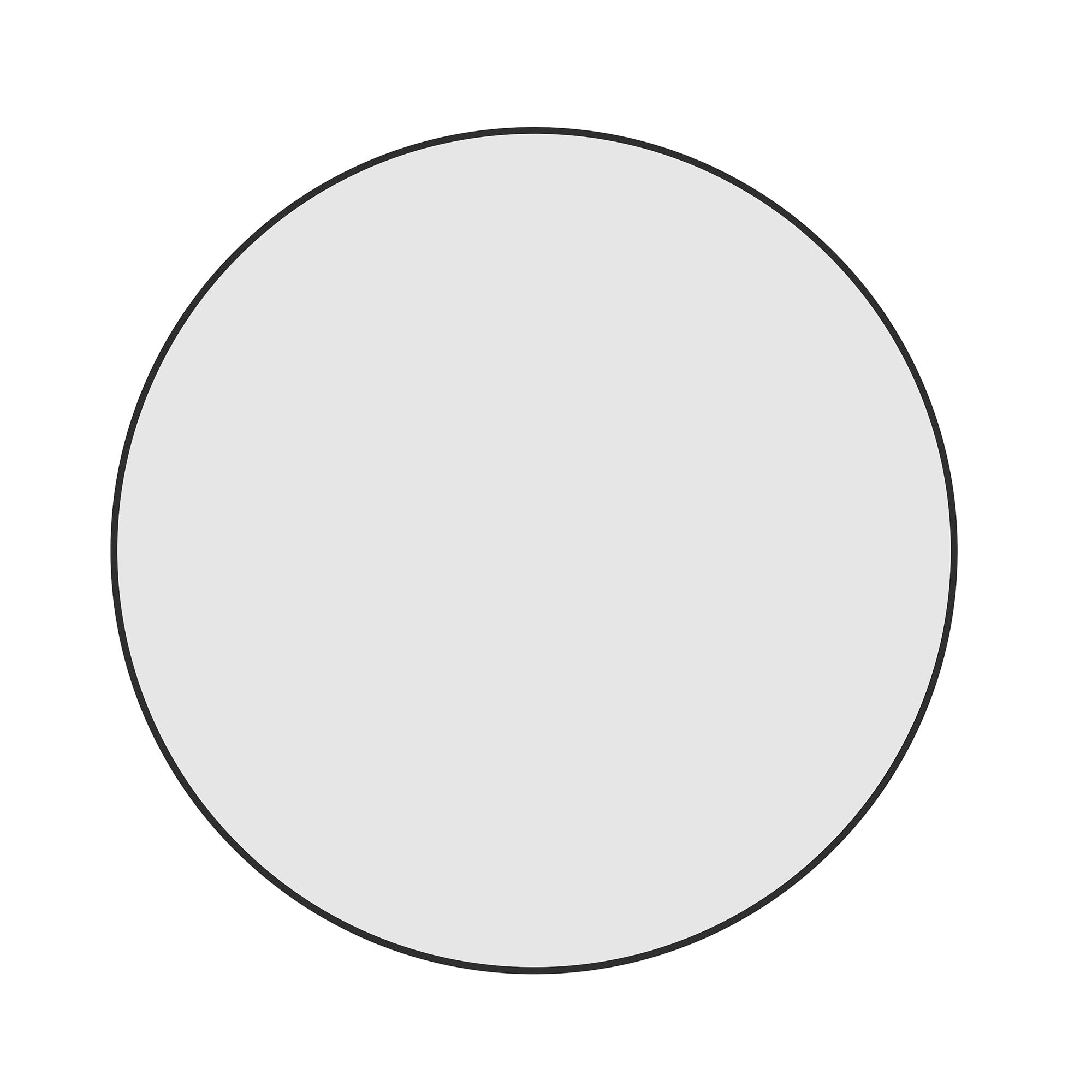 Georgia Round Black Framed Mirror - 900mmØ - Includes Mirror Demister