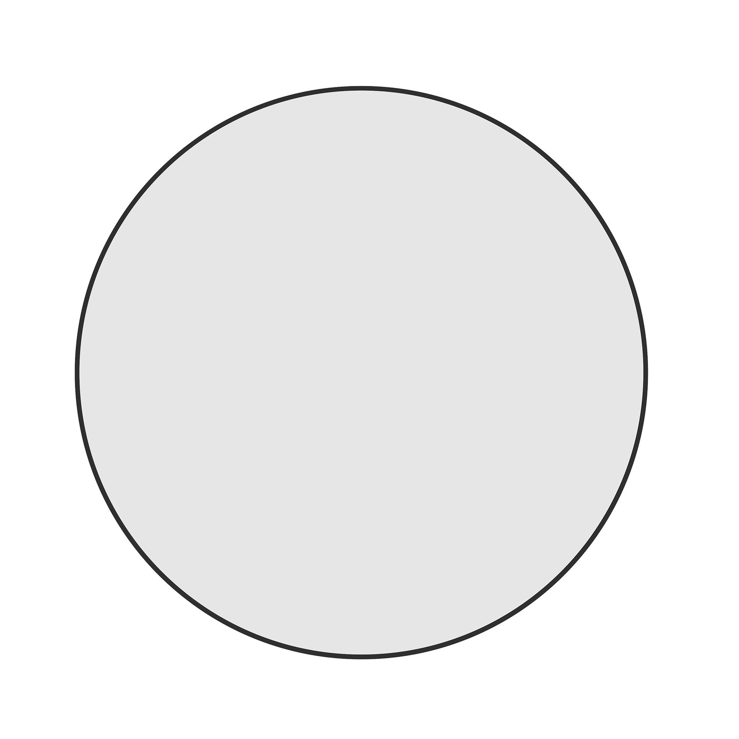 Georgia Round Black Framed Mirror - 900mmØ
