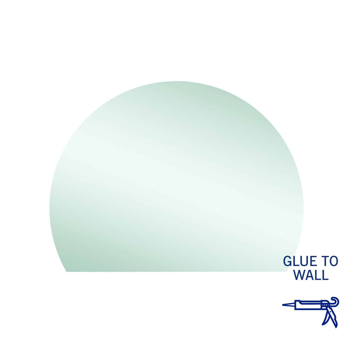 Hamilton D Shaped Polished Edge Mirror - 1200X900Mm Glue-To-Wall