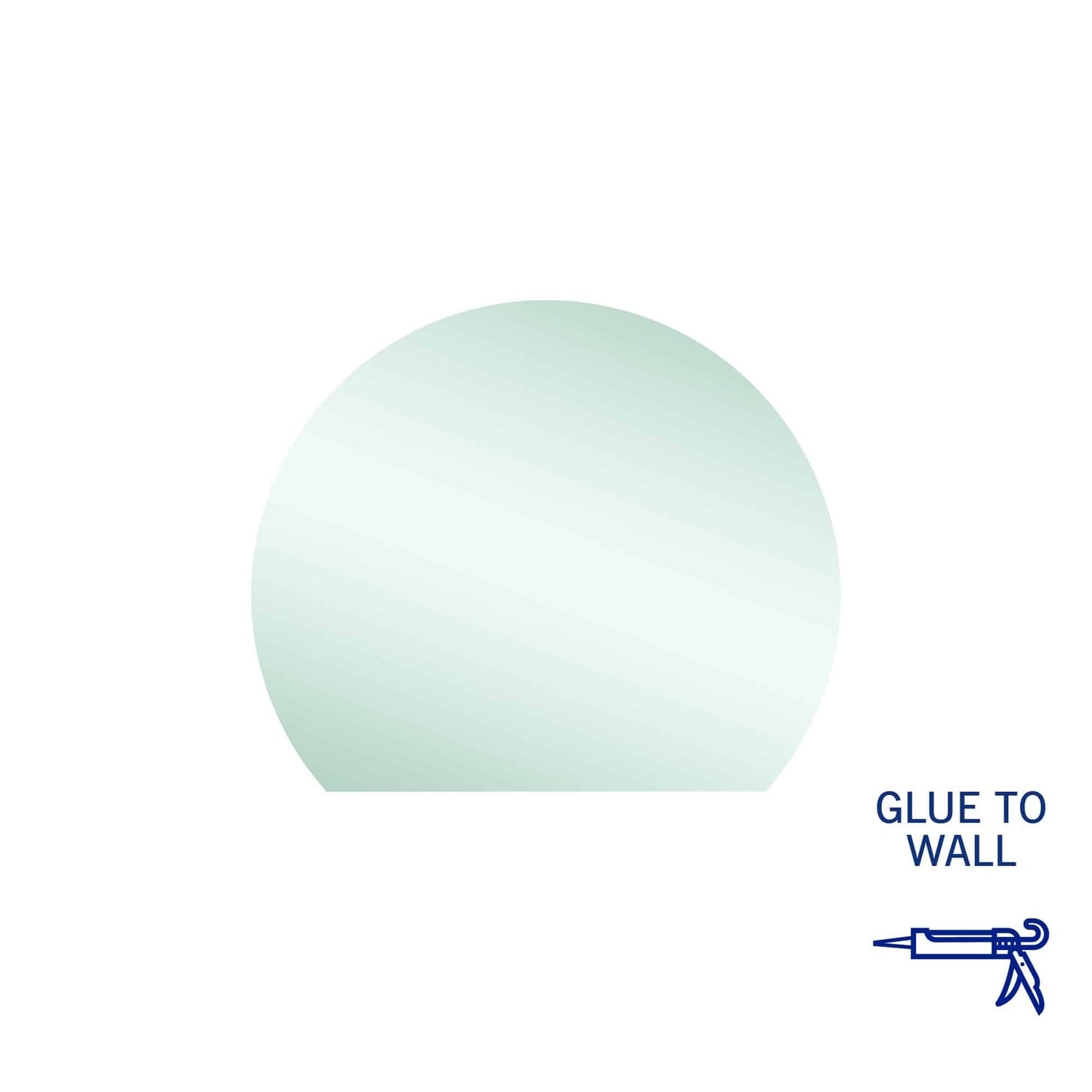 Hamilton D Shaped Polished Edge Mirror - 900X750Mm Glue-To-Wall
