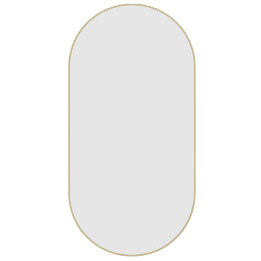 Havana Pill Gold Framed Mirror - 500x1000mm