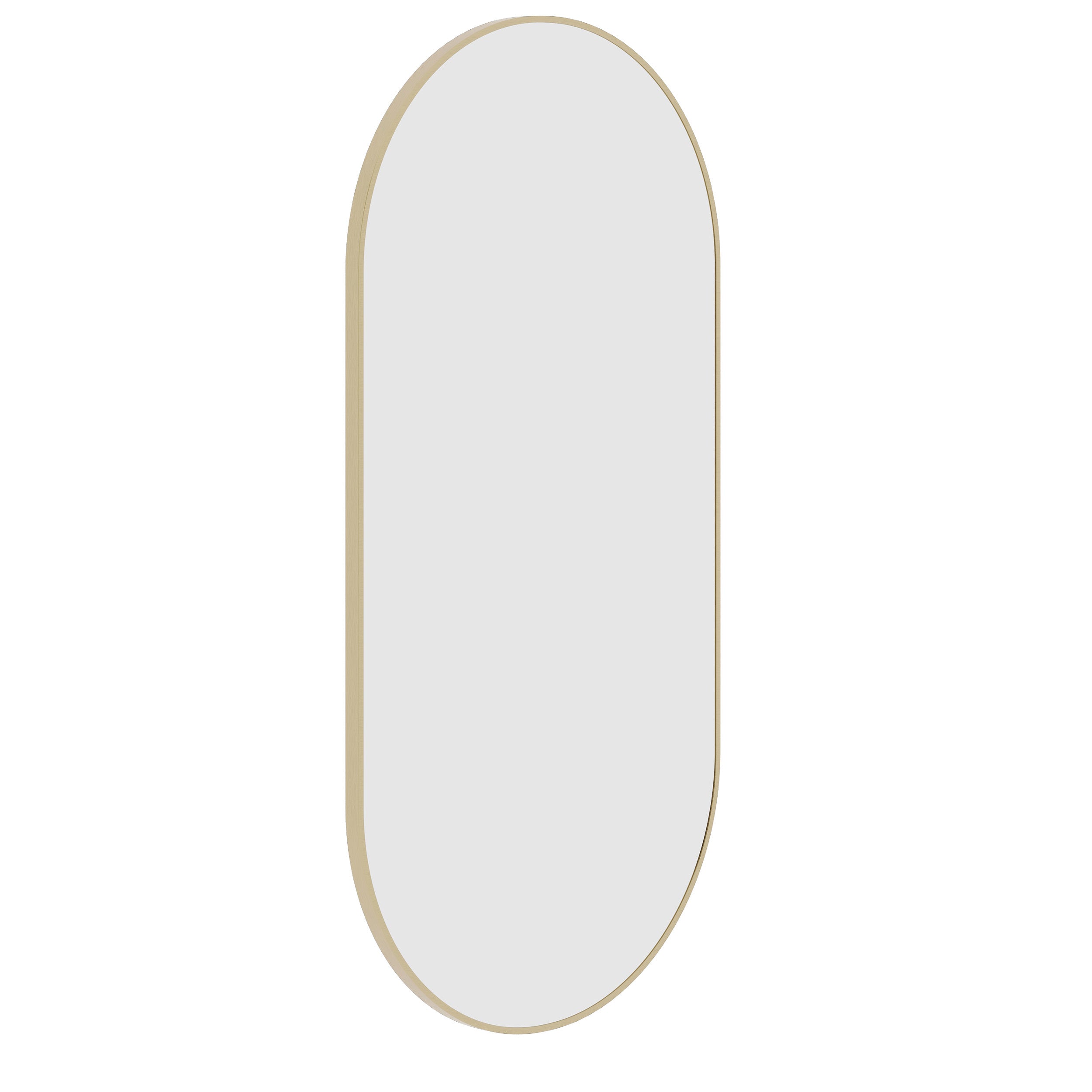 Havana Pill Gold Framed Mirror - 500X1000Mm