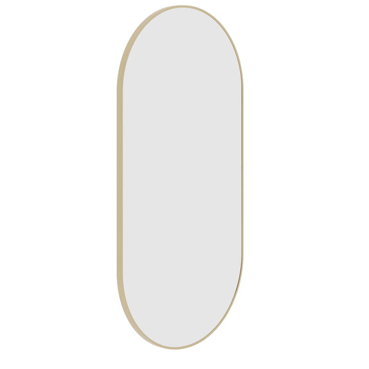 Havana Pill Gold Framed Mirror - 500X1000Mm