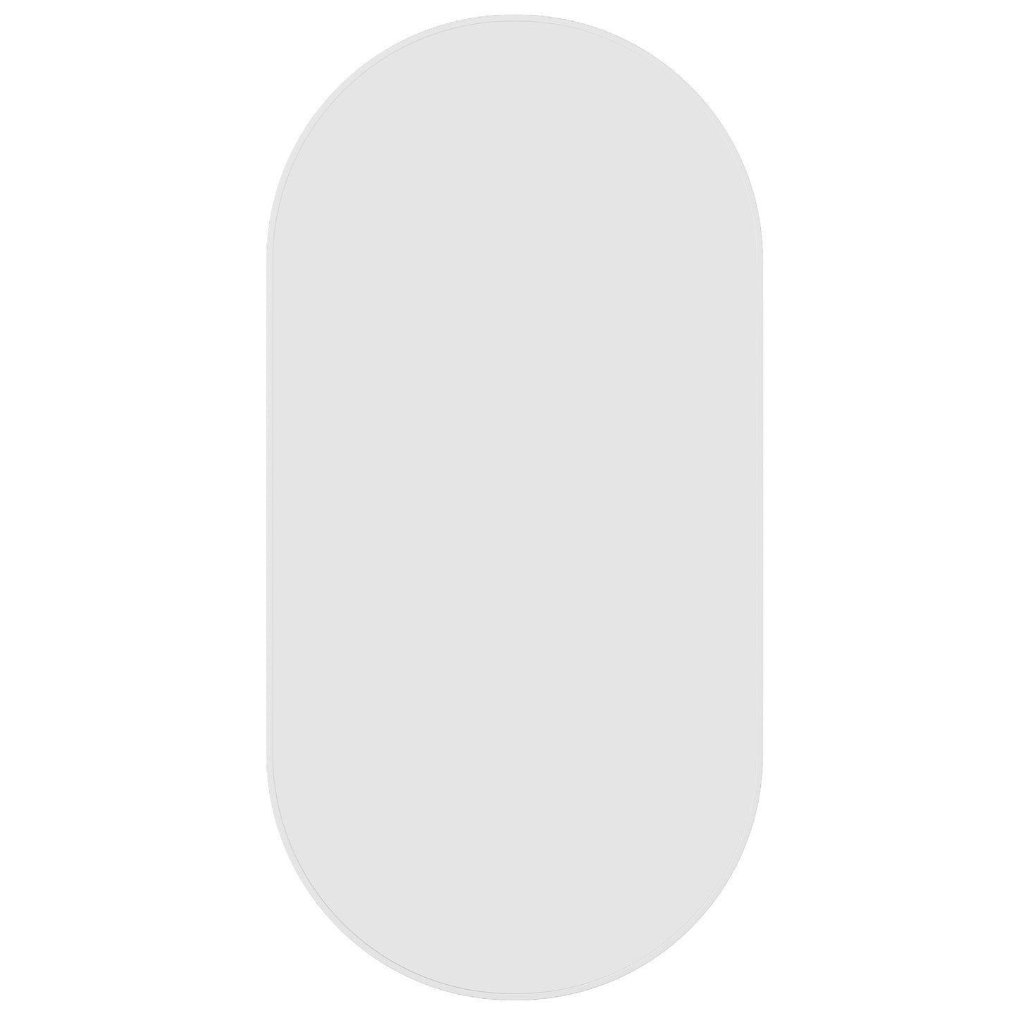 Havana Pill White Framed Mirror - 500x1000mm